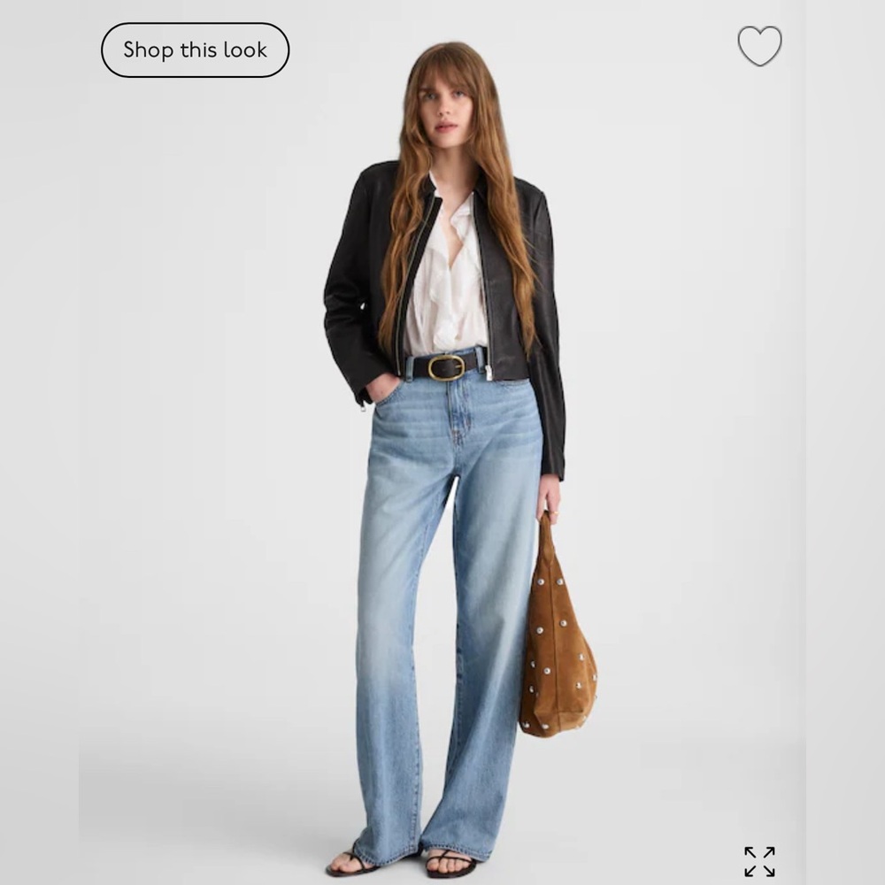 The Perfect Vintage Wide-Leg Jean in Airy Denim NWT